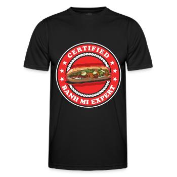 Banh Mi Experte Bánh Mì Geschenk - Männer Funktions-T-Shirt - Schwarz - Vorne - AI Model Male 178 dark (178cm)
