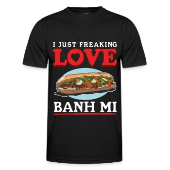 Banh Mi Sandwiches Bánh Mì Geschenke - Männer Funktions-T-Shirt - Schwarz - Vorne - AI Model Male 178 dark (178cm)