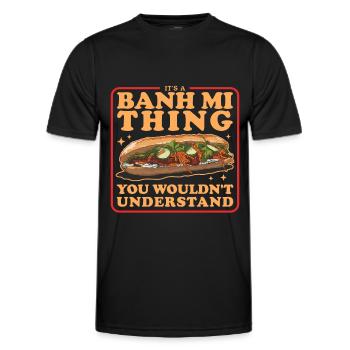 Banh Mi Bánh Mì Sandwiches Geschenke - Männer Funktions-T-Shirt - Schwarz - Vorne - AI Model Male 178 dark (178cm)