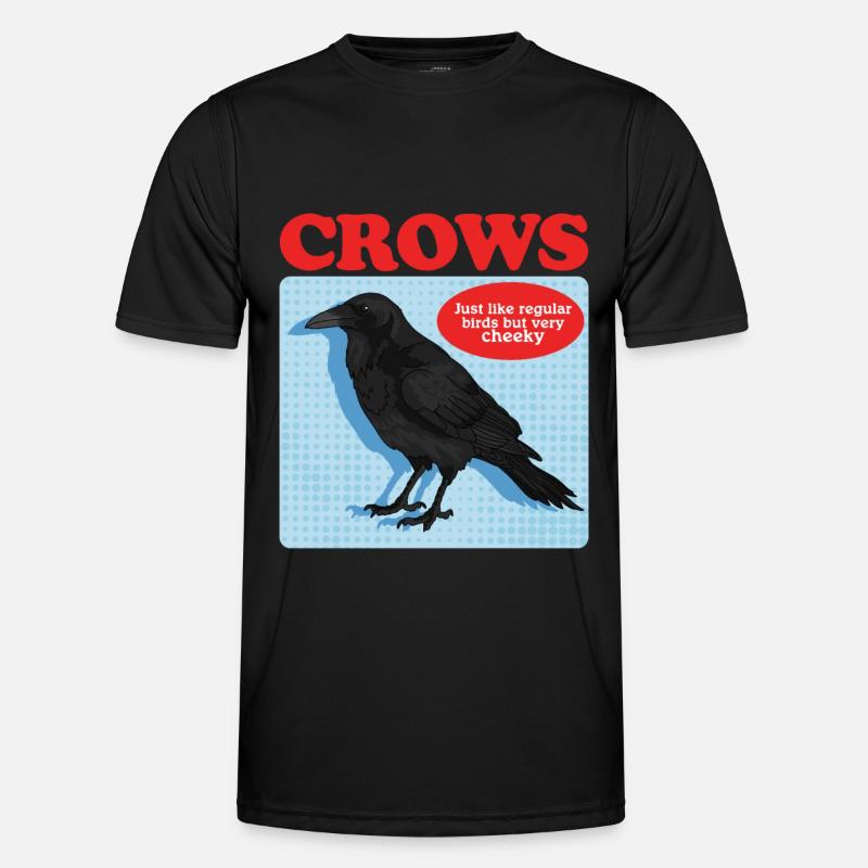 Krähen schwarze Raben Geschenk - Männer Funktions-T-Shirt - Schwarz