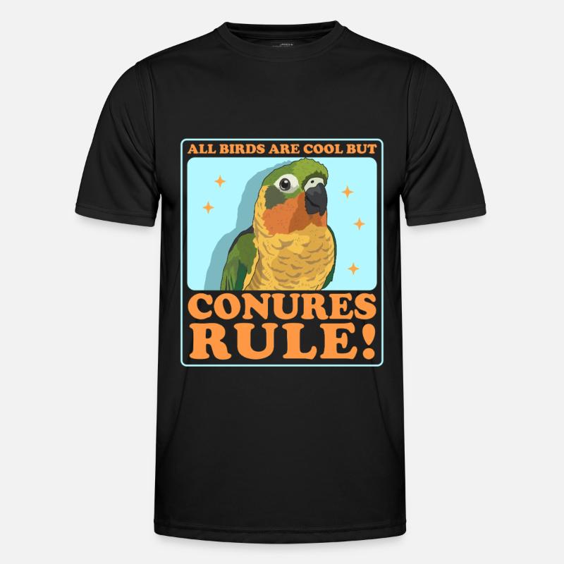 Conure Papageien Conures Geschenk - Männer Funktions-T-Shirt - Schwarz