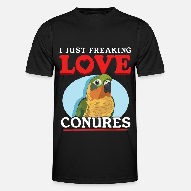 Conure Conures Papageien Geschenk - Männer Funktions-T-Shirt - Schwarz