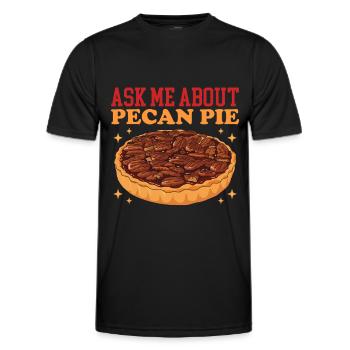 Pecan Pie Pekannusskuchen Geschenk - Männer Funktions-T-Shirt - Schwarz - Vorne - AI Model Male 178 dark (178cm)