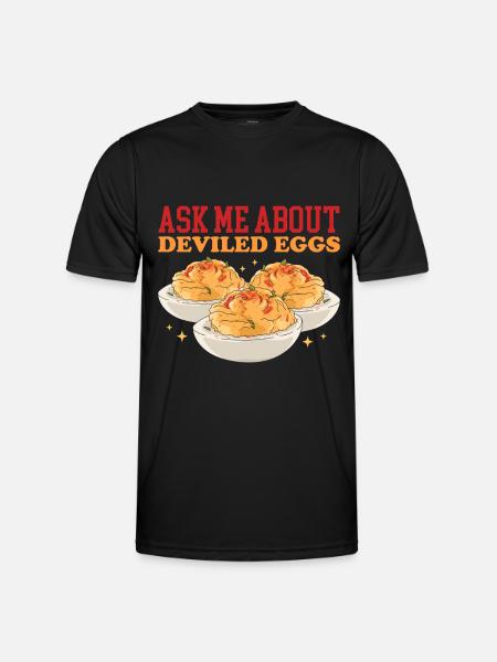 Stuffed Eggs Deviled Eggs Gift - Men's Functional T-Shirt - black