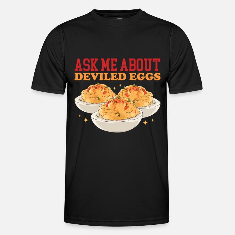 Gefüllte Eier Deviled Eggs Geschenk Männer Funktions-T-Shirt