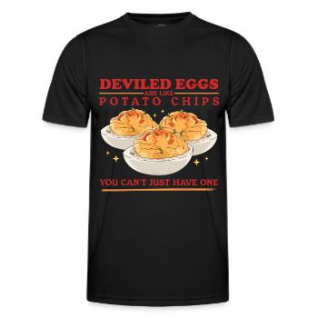 Gefüllte Eier Deviled Eggs Geschenke - Männer Funktions-T-Shirt - Schwarz - Vorne - AI Model Male 178 dark (178cm)