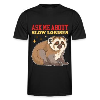 Cadeaux Slow Lorises - T-shirt sport Homme - noir - Devant - AI Model Male 178 dark (178cm)