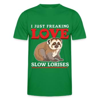 Plumploris süße Slow Lorises Geschenke - Männer Funktions-T-Shirt - Kelly Green - Vorne - AI Model Male 178 dark (178cm)