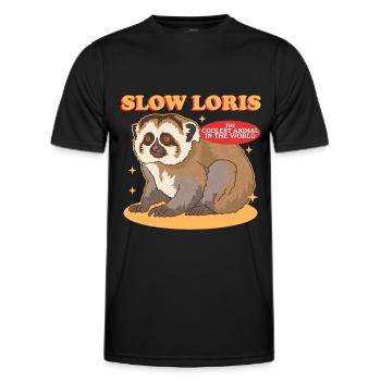 Plumploris lustige Slow Lorises Geschenke - Männer Funktions-T-Shirt - Schwarz - Vorne - AI Model Male 178 dark (178cm)