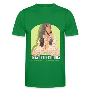 Cadeaux de lévrier afghan - T-shirt sport Homme - vert - Devant - AI Model Male 178 dark (178cm)