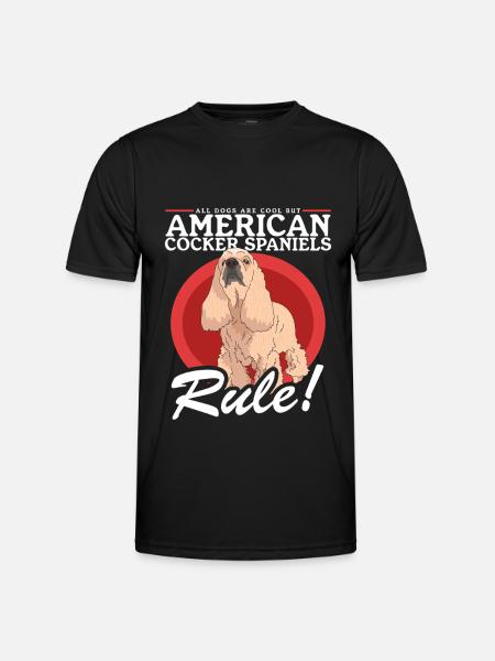 American Cocker Spaniel Dog Gift - Men's Functional T-Shirt - black