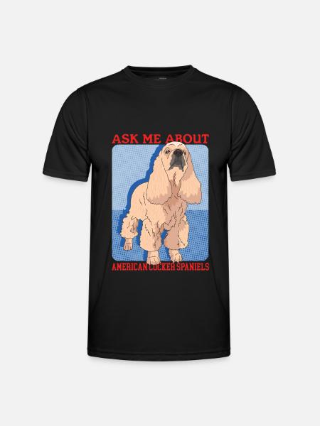American Cocker Spaniel Gifts - Men's Functional T-Shirt - black