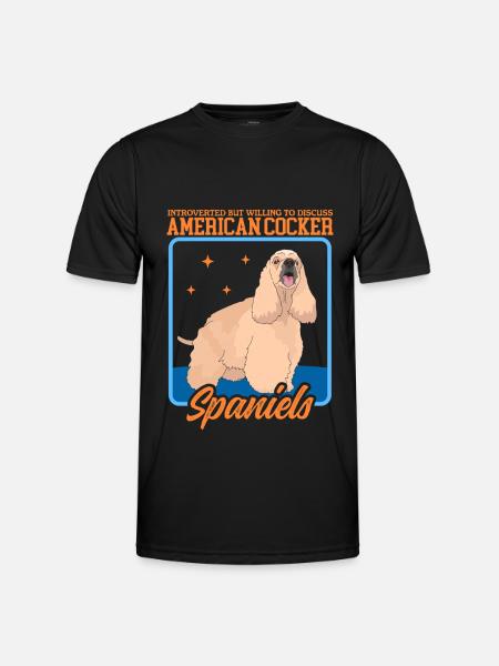 American Cocker Spaniel Gift - Men's Functional T-Shirt - black