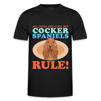 Cocker Spaniel Cocker Spaniel Gift - Men's Functional T-Shirt - black - Front - AI Model Male 178 dark (178cm)