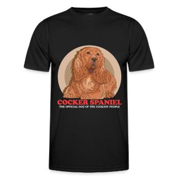 Cocker Spaniel Dogs Cocker Spaniel Gift - Men's Functional T-Shirt - black - Front - AI Model Male 178 dark (178cm)