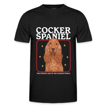 Cocker Spaniel Dogs Cocker Spaniel Gifts - Men's Functional T-Shirt - black - Front - AI Model Male 178 dark (178cm)