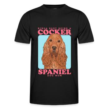 Cocker Spaniel Maman Cocker Spaniel Cadeau - T-shirt sport Homme - noir - Devant - AI Model Male 178 dark (178cm)