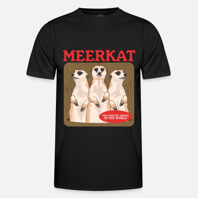 Erdmännchen süße Erdmännchen Geschenk - Männer Funktions-T-Shirt - Schwarz