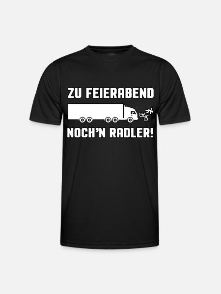 Zu Feierabend noch n Radler - Männer Funktions-T-Shirt - Schwarz