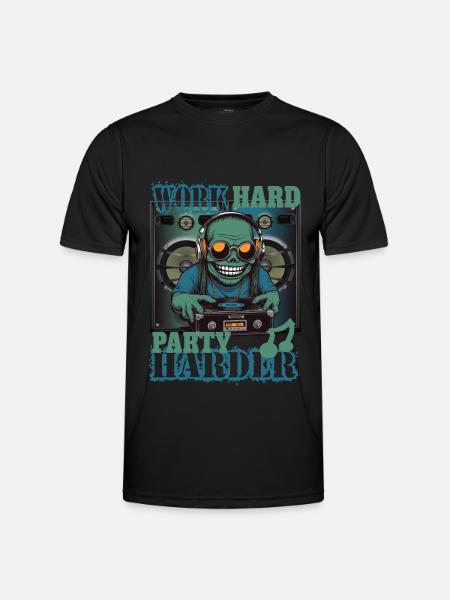 Work hard party harder - Men's Functional T-Shirt - black