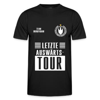 Junggeselle Team Bräutigam Auswärts Tour Sport - Männer Funktions-T-Shirt - Schwarz - Vorne - AI Model Male 178 dark (178cm)