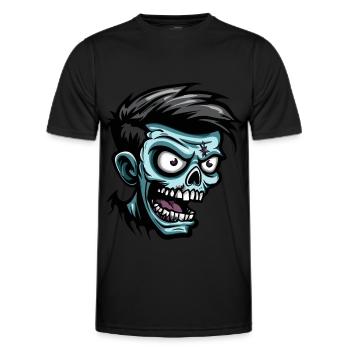 Zombie Halloween Creepy - Men's Functional T-Shirt - black - Front - AI Model Male 178 dark (178cm)