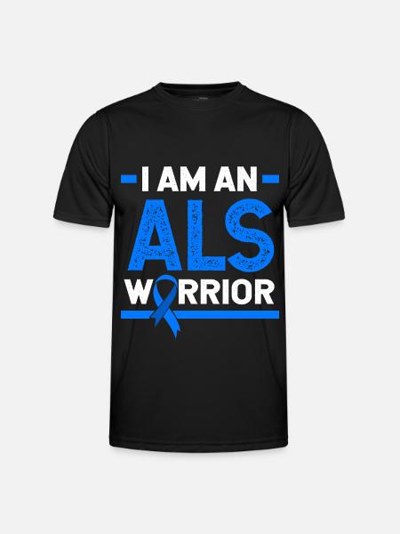ALS nerve disease - Men's Functional T-Shirt - black