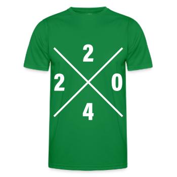 2024 Jahr Zahl - Männer Funktions-T-Shirt - Kelly Green - Vorne - AI Model Male 178 dark (178cm)