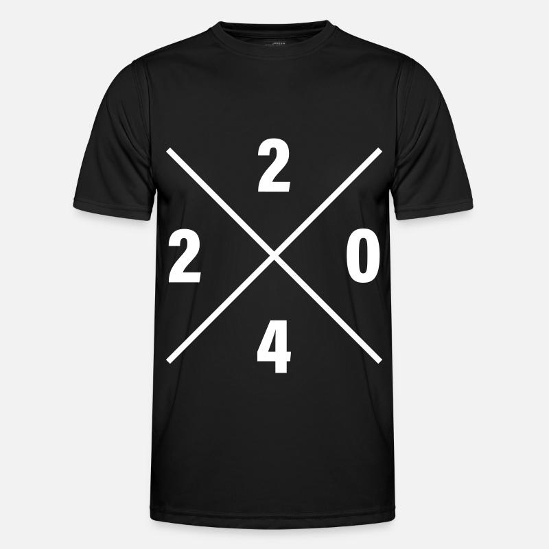 2024 Year Number - Men's Functional T-Shirt - black