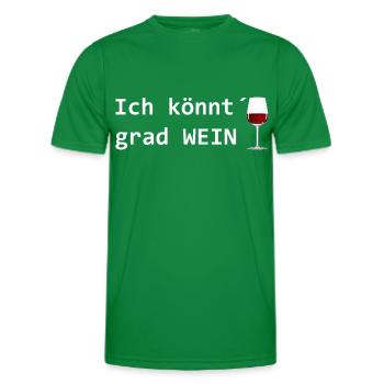 Wein lustiger Spruch - Männer Funktions-T-Shirt - Kelly Green - Vorne - AI Model Male 178 dark (178cm)