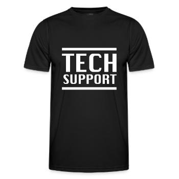 Support technique - T-shirt sport Homme - noir - Devant - AI Model Male 178 dark (178cm)