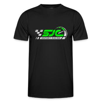 SJC ESPORT RACING - Men's Functional T-Shirt - black - Front - AI Model Male 178 dark (178cm)