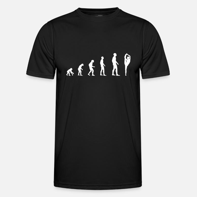 Yoga – Evolution - Männer Funktions-T-Shirt - Schwarz