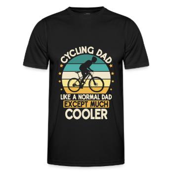 Mountain Bike Mountain Biker Bike Papa - Men's Functional T-Shirt - black - Front - AI Model Male 178 dark (178cm)