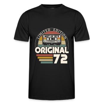 Jahrgang 1972 Retro Vintage Geburtstag - Männer Funktions-T-Shirt - Schwarz - Vorne - AI Model Male 178 dark (178cm)