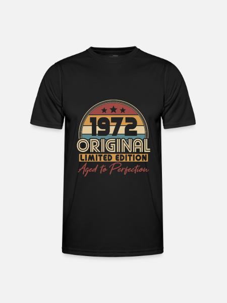 Born 1972 Retro Vintage Birthday - Men's Functional T-Shirt - black