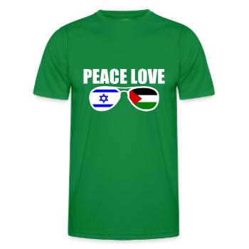 Peace and love for israel free palestine - T-shirt sport Homme - vert - Devant - AI Model Male 178 dark (178cm)