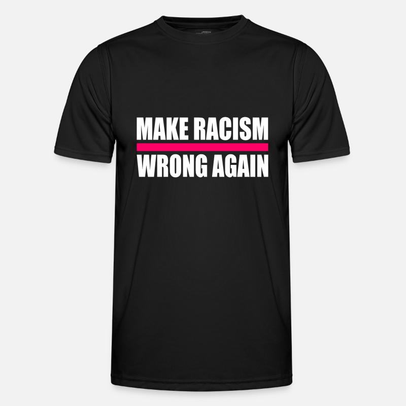 make racism wrong again - Männer Funktions-T-Shirt - Schwarz