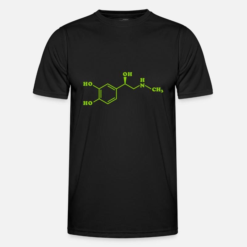 Adrenaline Molecular Chemical Formula - Men's Functional T-Shirt - black
