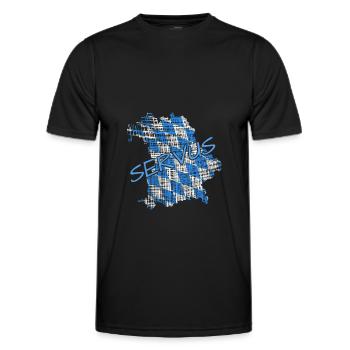 Servus Bayern - Männer Funktions-T-Shirt - Schwarz - Vorne - AI Model Male 178 dark (178cm)
