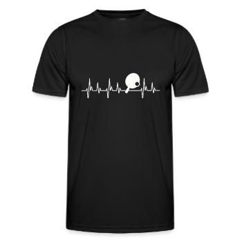 Tischtennis, volley, herzschlag, Pingpong, - Männer Funktions-T-Shirt - Schwarz - Vorne - AI Model Male 178 dark (178cm)