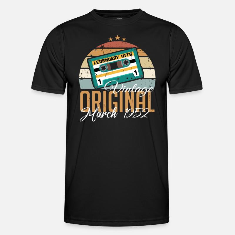 March 1952 - Birthday present - Men's Functional T-Shirt - black