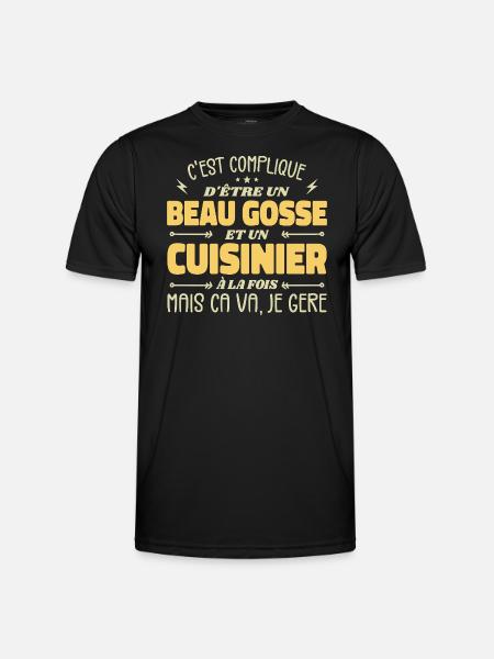 Handsome Man Cook - Men's Functional T-Shirt - black
