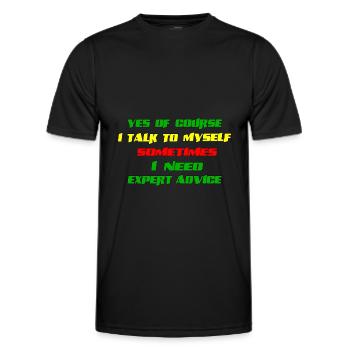 Citations drôles sur moi - T-shirt sport Homme - noir - Devant - AI Model Male 178 dark (178cm)