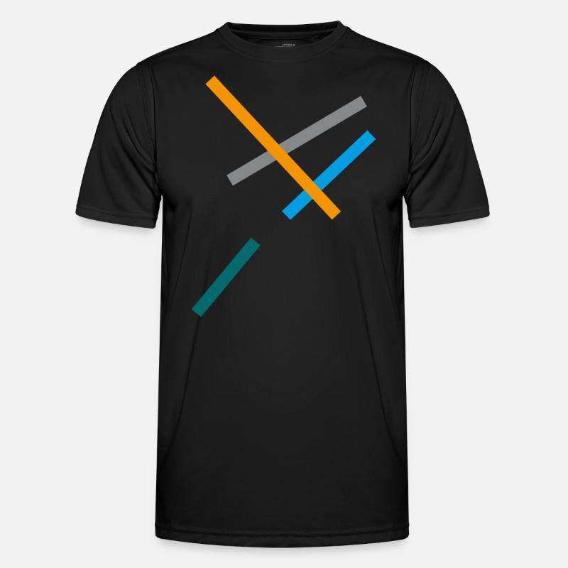 Minimal stripe design - Men's Functional T-Shirt - black