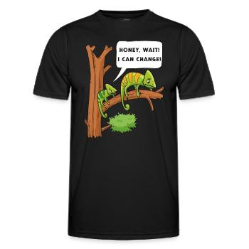 Chameleon Reptile Owner Lizard Reptile Pet - Männer Funktions-T-Shirt - Schwarz - Vorne - AI Model Male 178 dark (178cm)