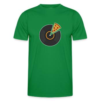 Accro au vinyle. Collectionneurs de LP et collection de disques - T-shirt sport Homme - vert - Devant - AI Model Male 178 dark (178cm)
