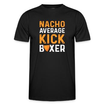 Nacho Kickboxer moyen. Kickboxing mexicain - T-shirt sport Homme - noir - Devant - AI Model Male 178 dark (178cm)