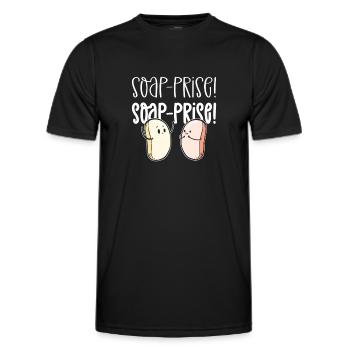 Soap premium Soap premium! Saponification. - Men's Functional T-Shirt - black - Front - AI Model Male 178 dark (178cm)