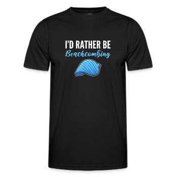 Muschelsuchen. Ich Würde Lieber Am Strand Wühlen - Männer Funktions-T-Shirt - Schwarz - Vorne - AI Model Male 178 dark (178cm)